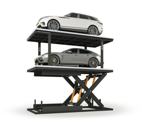 Automobiele hydraulische schaarlift voor parkeergarage in de kelder 1 of 2 auto's