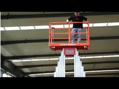 12m Hydraulische 2 Post Aluminium Alloy Man Lift Verhuur Voor Aerial Wok Platform